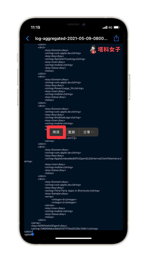 查询 iphone 电池的充电循环次数：复制所有文字